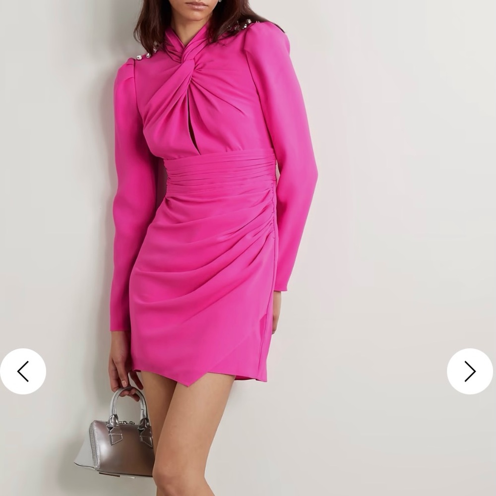 Self-Portrait pink mini dress